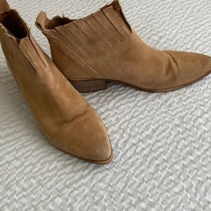 Tan suede ankle boots by Coconut Mattisse size 9